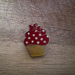 Red and Yellow Cupcake Minnie Mouse Disney pin